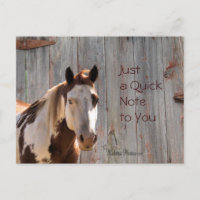 Postales para caballos y madera de Barnwood