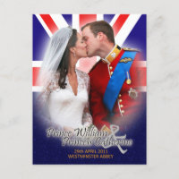 Postales para el beso de William y Kate Royal Boda