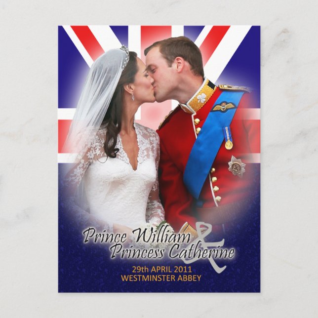 Postales para el beso de William y Kate Royal Boda (Anverso)