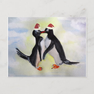 Postales para feriado de pingüinos