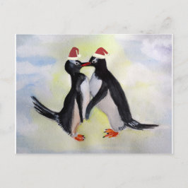 Postales para feriado de pingüinos