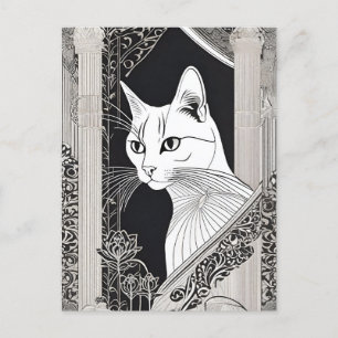 Postales para gato estilo Beardsley