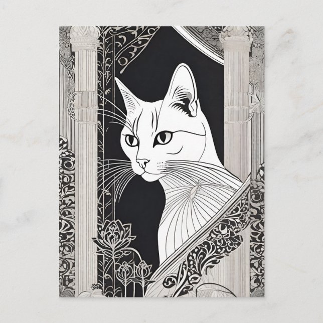 Postales para gato estilo Beardsley (Anverso)