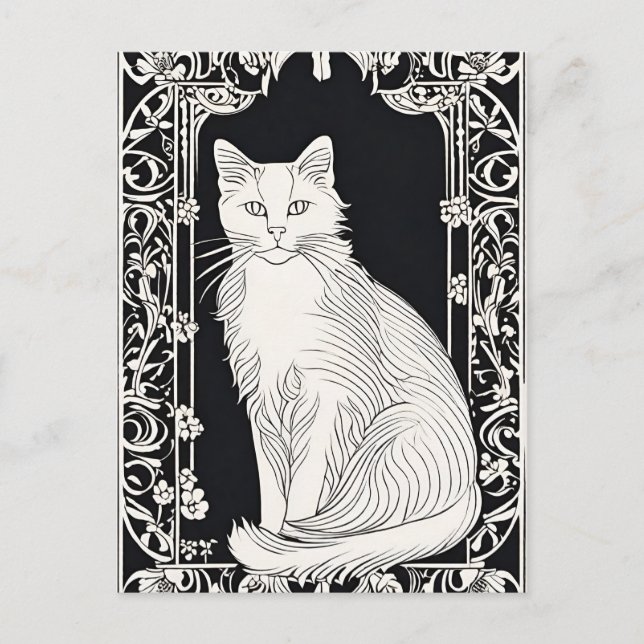 Postales para gato estilo Beardsley (Anverso)