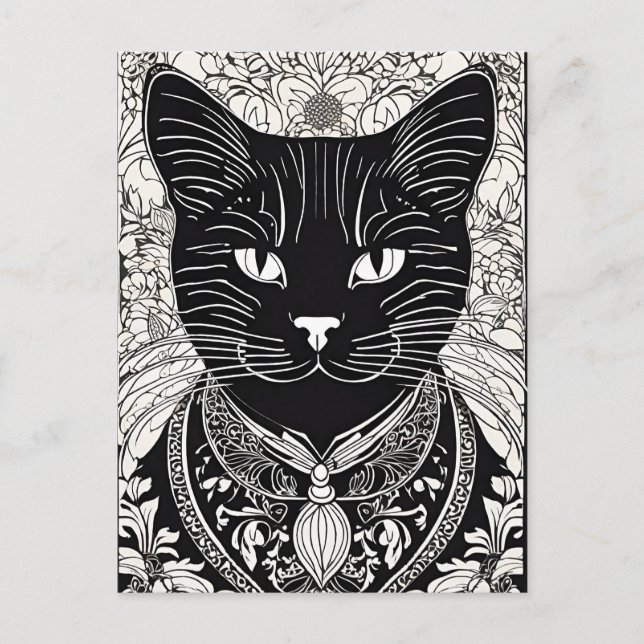 Postales para gato estilo Beardsley (Anverso)
