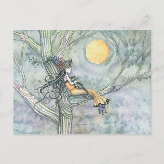 Postales para gatos de bruja de soledad dulce (Anverso)