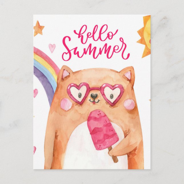 Postales para gatos de verano (Anverso)