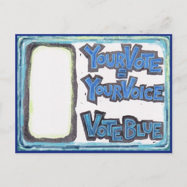 Postales para los demócratas - Tu voto = Tu voz (Anverso)