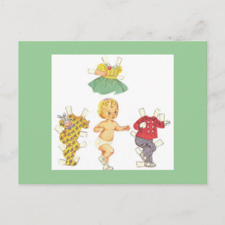 Postales para muñecas de papel de cosecha