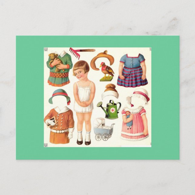 Postales para muñecas de papel de época (Anverso)