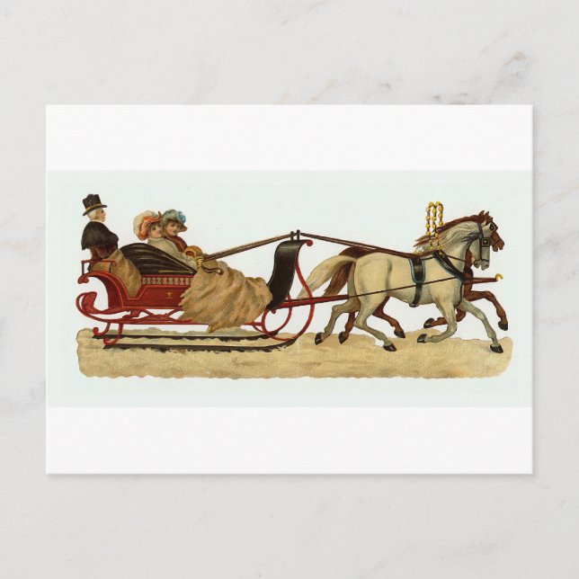 Postales para Navidades de "Navidades Sleigh Ride" (Anverso)