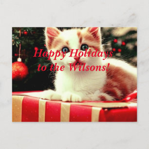 Postales para navidades Gatitos Felices Fiestas