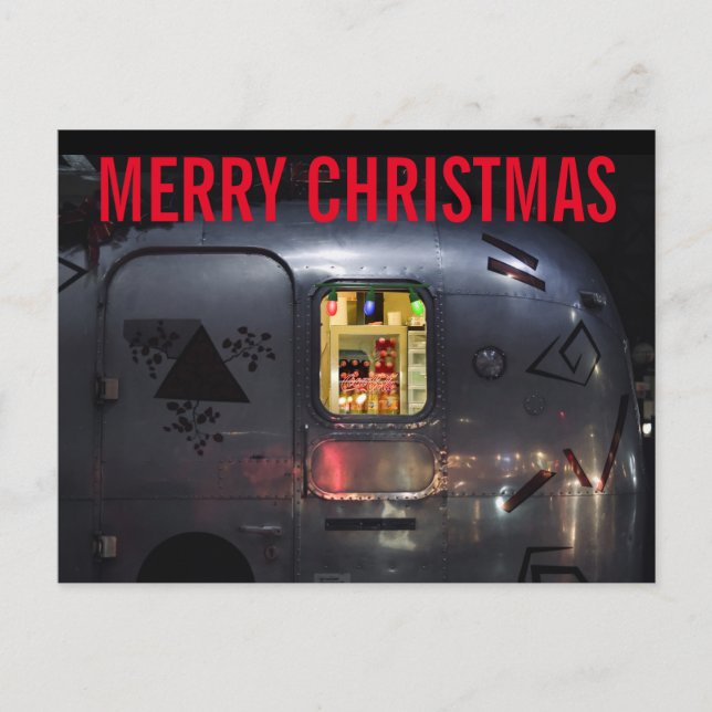 Postales para NAVIDADES RETRO CAMPER TRAILER (Anverso)