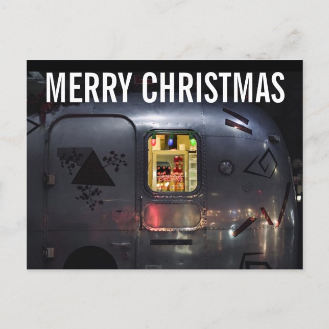 Postales para NAVIDADES RETRO CAMPER TRAILER (Anverso)