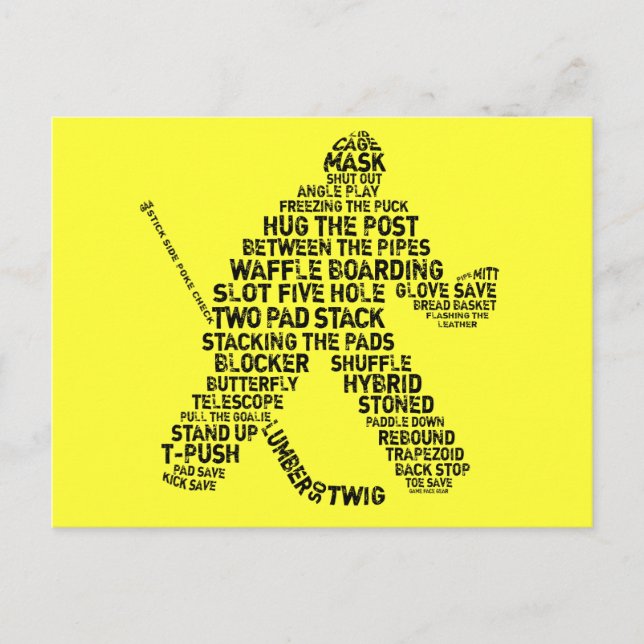 Postales para Netminder de hockey (Anverso)