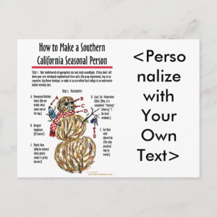Postales para personas de temporada del sur de Cal
