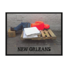 Postales para personas sin hogar de Nueva Orleans