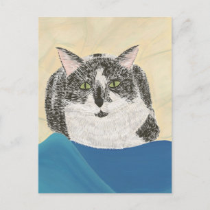 Postales para pintar gatos en negro y blanco