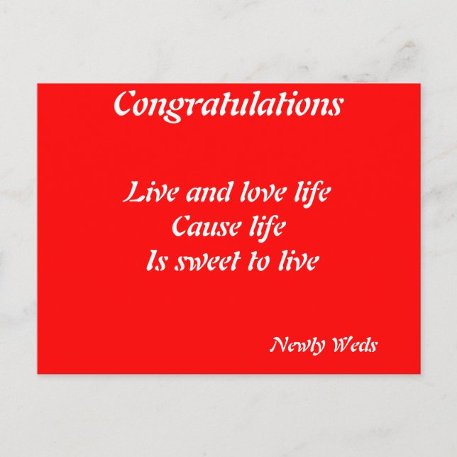 postales para recién casados (Anverso)