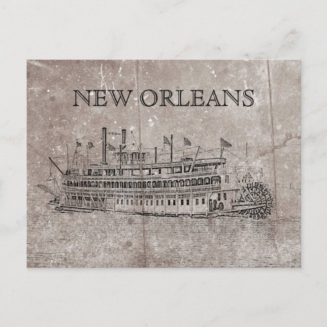 Postales para ruedas Stern de Nueva Orleans (Anverso)