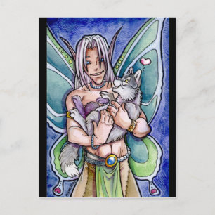 Postales para tazas de hadas y lobo