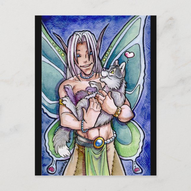 Postales para tazas de hadas y lobo (Anverso)