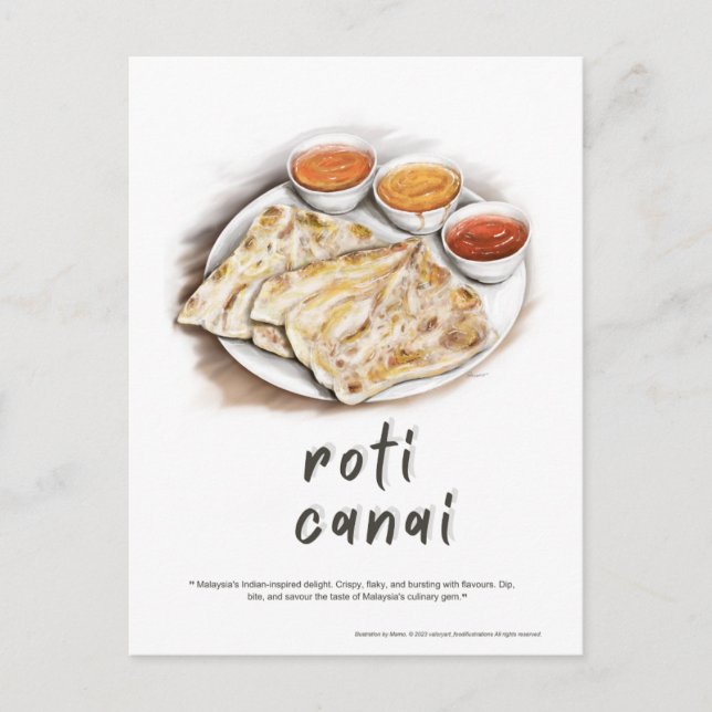 Postales para vacaciones en Malasia en Roti Canai (Anverso)