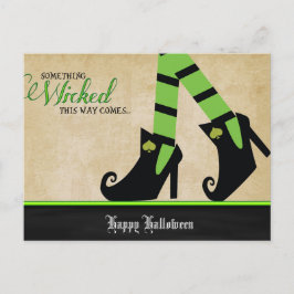 Postales para zapatos de bruja malvados de Hallowe