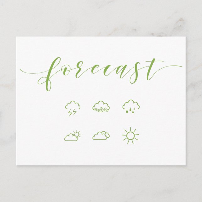 Postales personalizables de pronóstico meteorológi (Anverso)