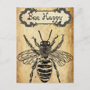 Postales personalizadas de Bee Happy