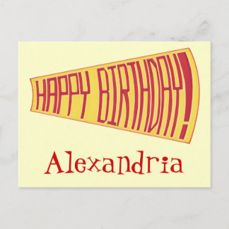 Postales personalizadas de cumpleaños Feliz para M