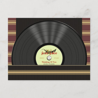 Postales personalizadas de Jazz Vinyl Record