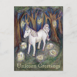 Postales personalizadas de saludos de unicornio