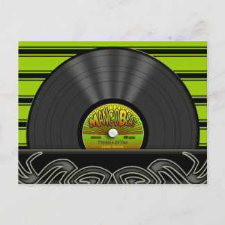 Postales personalizadas del registro de vinilo de 