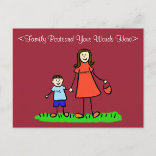 Postales Personalizados de personajes de la famili