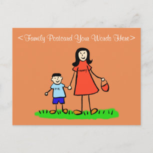 Postales Personalizados de personajes de la famili