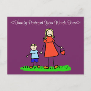 Postales Personalizados de personajes de la famili