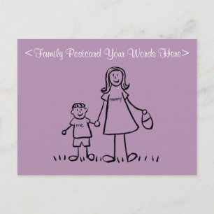 Postales Personalizados de personajes de la famili