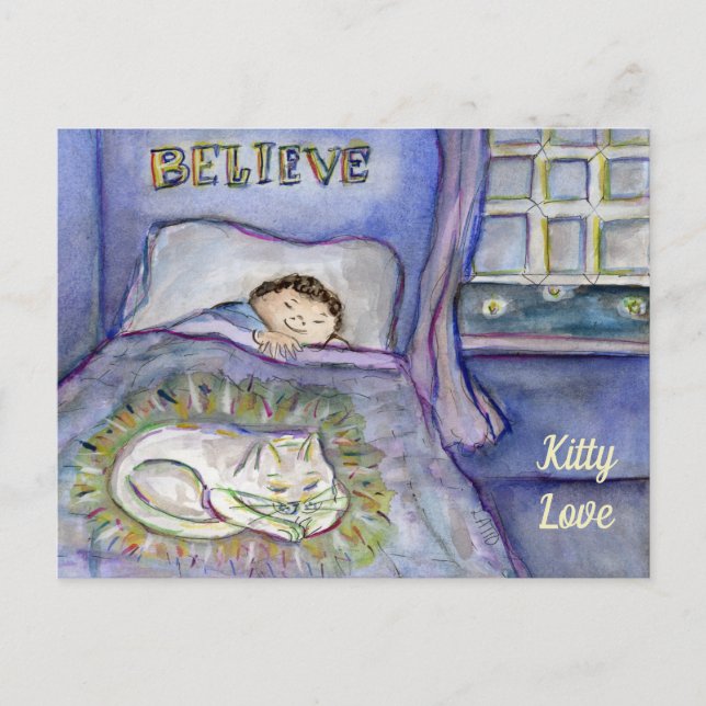 Postales Personalizados de Spirit Kitty Greeting (Anverso)