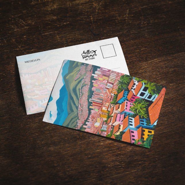 Postales pintadas de Medellín Colombia (Subido por el creador)