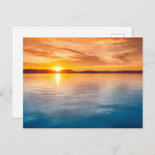 Postales planas con vistas al mar moderno