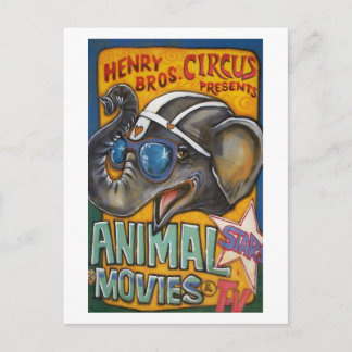 Postales Posters del circo - Corto el elefante