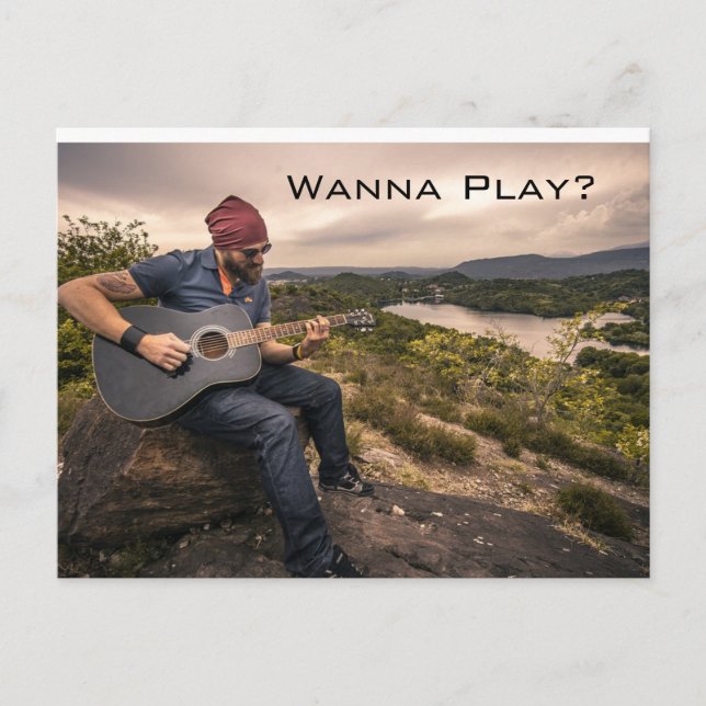 Postales publicitarias de lecciones de guitarra pa (Anverso)