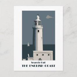 Postales retro al estilo de la costa inglesa de lo