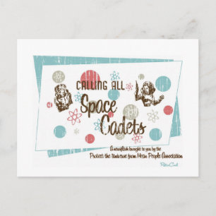 Postales retro de 'cadetes espaciales'