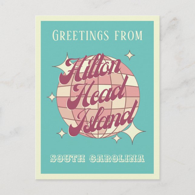 Postales retro de Hilton Head Island South Carolin (Anverso)