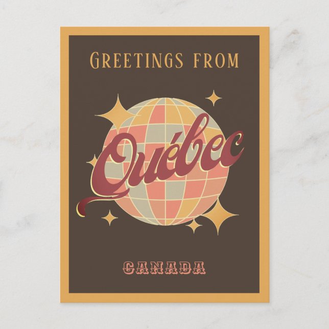 Postales retro de Quebec Canadá (Anverso)