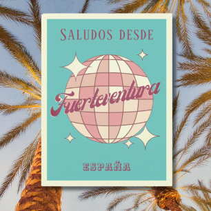 Postales retro de vacaciones de Fuerteventura Espa