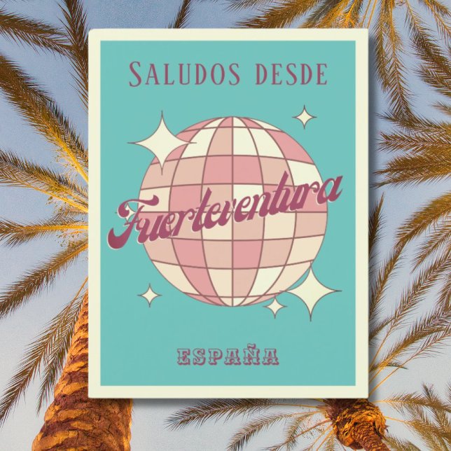 Postales retro de vacaciones de Fuerteventura Espa (Subido por el creador)