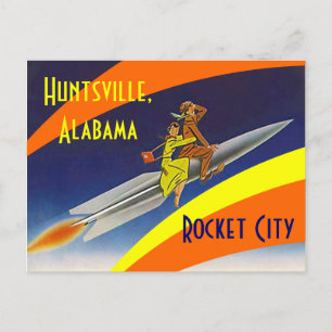 Postales retro Huntsville Alabama Rocket City AL